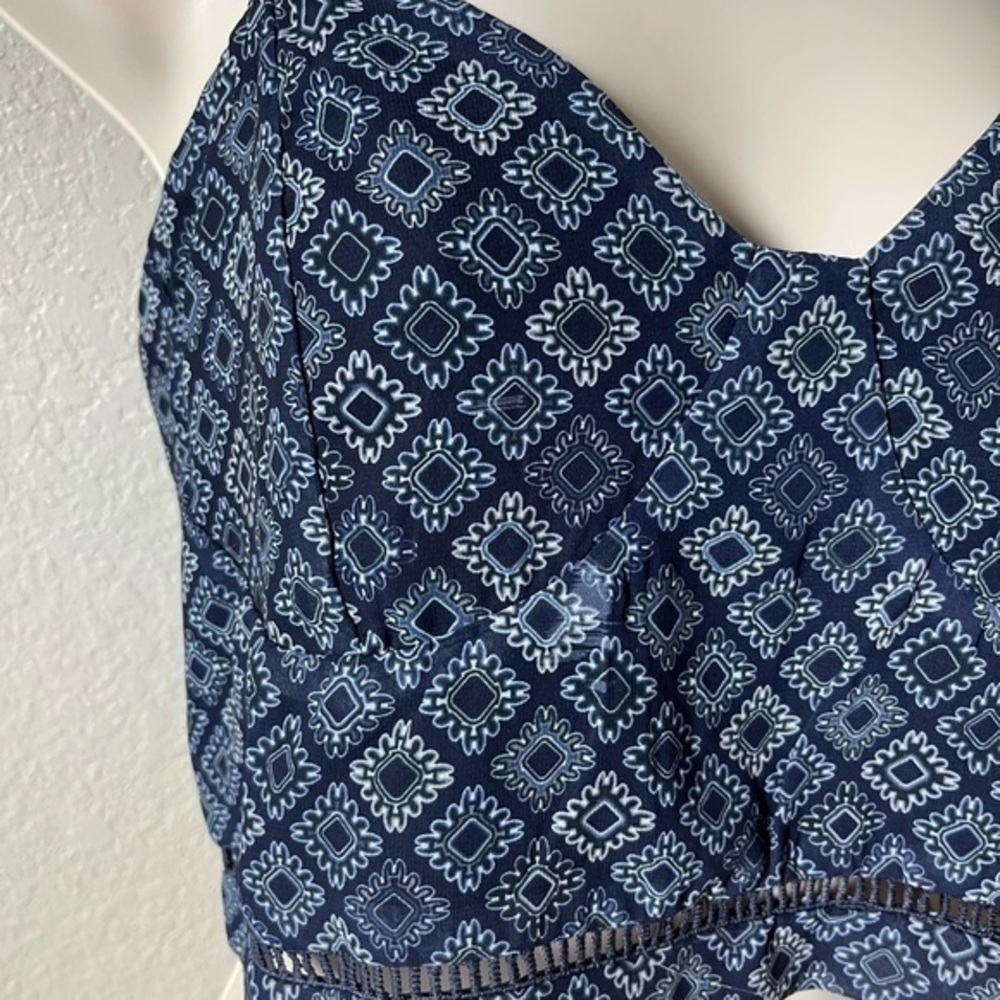 Kendall + Kylie Crop Top/Bralette Blue Denim Women’s Size Extra Large - Picture 8 of 13